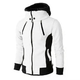 Men's Zip Up Hooded Jacket with Fake Two Piece Sports Slim Design - Himpall